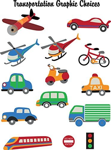 Personalized Airplane Theme Waste Basket - Single Sided (Black) - Image 6