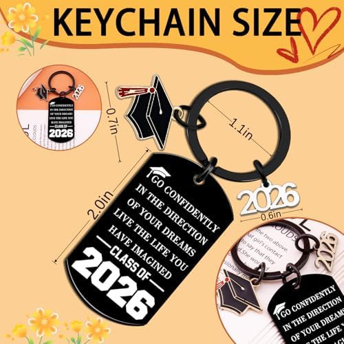 2026 Graduation Keychain for Her Class of 2026 College Graduation Gifts - Image 6