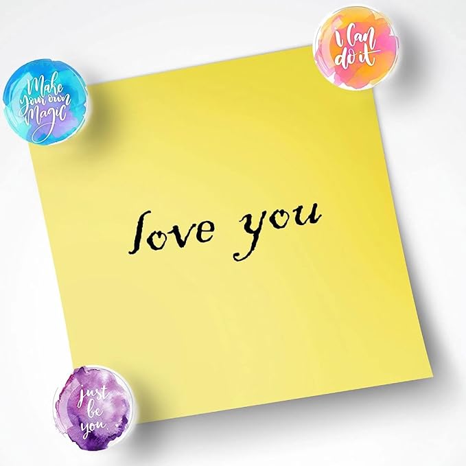 12Pcs Glass Refrigerator Magnets - Fridge Magnets Decoration for Classroom, Locker, Office Whiteboards, Cabinet, Dishwasher and Magnetic Surfaces (Inspirational Quote)