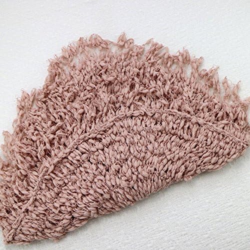 D&J DON&JUDY Hand Crochet Round Blanket with Fringe Newborn Photography Props Newborn Photography Basket Stuffer Filler Mat - Image 7