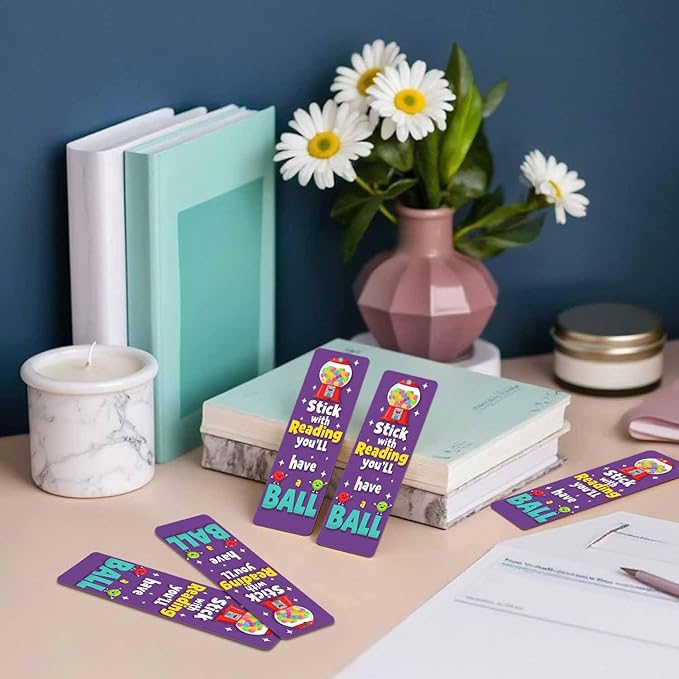Game Console Bookmarks 5 Pcs with Tassels Colored Balls Purple Wooden Bookmarks for Reading Women Students Teacher Reader