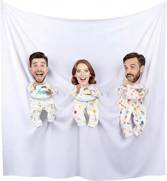 7 Pcs Baby Shower Games Feed Me Baby Shower Games Decor Include 3 Funny Blind Feeding Costume 3 Bib 1 Bed Sheet for Gender Reveal Party Supplies Bridal Party Favors for Gender Reveal Game Decor