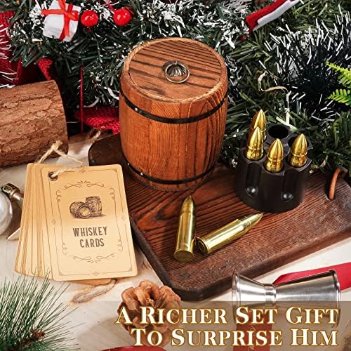 Oaksea Whiskey Stones Gifts Set for Men Dad Him, Reusable Stainless Steel Ice Cubes for Drinking, Fathers Day Anniversary Birthday Gifts for Husband Boyfriend Brother, Bourbon Man Cave Cool Stuff - Image 6