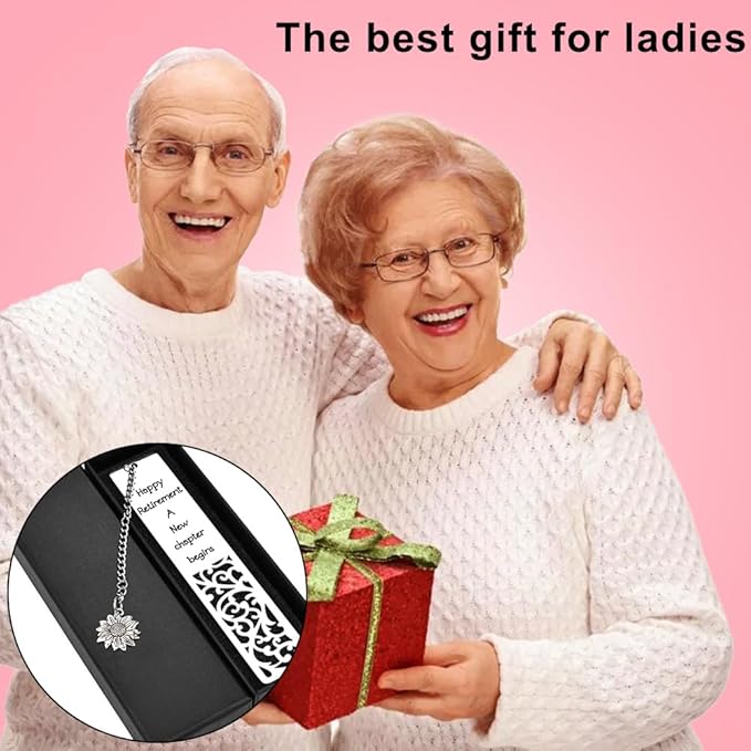 Quimoy Happy Retirement Bookmark for Women, Retirement Gift for Woman Coworker Employee Boss Leader Friends Retired Teacher Nurse, Going Away Gifts for Colleagues, Retirement Gifts for Women 2025