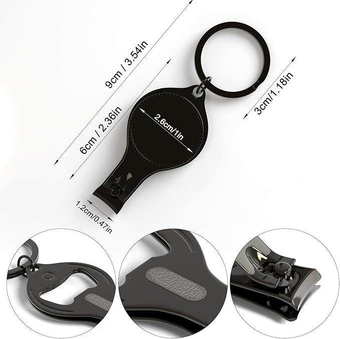 30pcs Personalized 4 in 1 Multi Function Bottle Opener, Black Nail Clipper, Wedding Favors Brewery, Private Customized, Multitool Gifts for Men