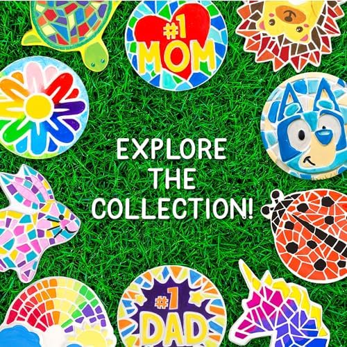 Creative Roots Mosaic Hedgehog Stepping Stone, Includes 7-Inch Ceramic Stone & 6 Vibrant Paints, DIY Garden Stepping Stone Kit for Kids Ages 6+ - Image 7