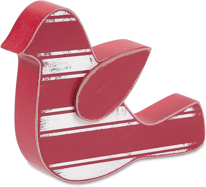 Lillian Vernon Wooden Patriotic Birds Deco - Seasonal, 4th of July Décor, Red, White and Blue, 3 3/4 x 2 1/4”