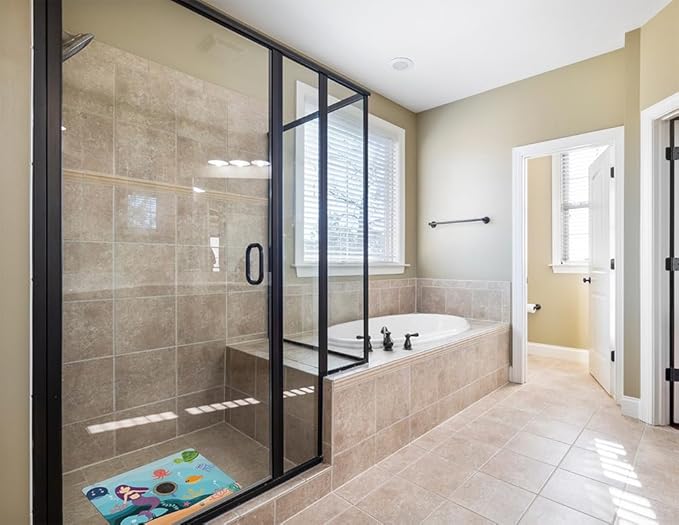 Kahuna Grip™ Non-Slip Peel and Stick Bath & Shower Mat - Ocean Friends (26x32 w/6" Center Drain Hole)