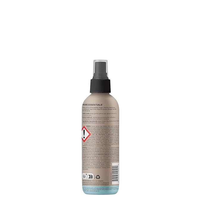 ATTITUDE Scented Room and Air Freshner Spray, for Home and Bathroom, Natural Origin Ingredients, Vegan, Floral and Sweet Scent, Santorini Bliss, 8 Fl Oz