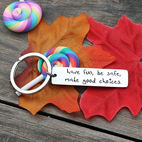 Drive Safe Keychain for Son Daughter, Graduation Gifts for College Students, Sweet 16 Key Chain, Have Fun, Be Safe, Make Good Choices - Image 5