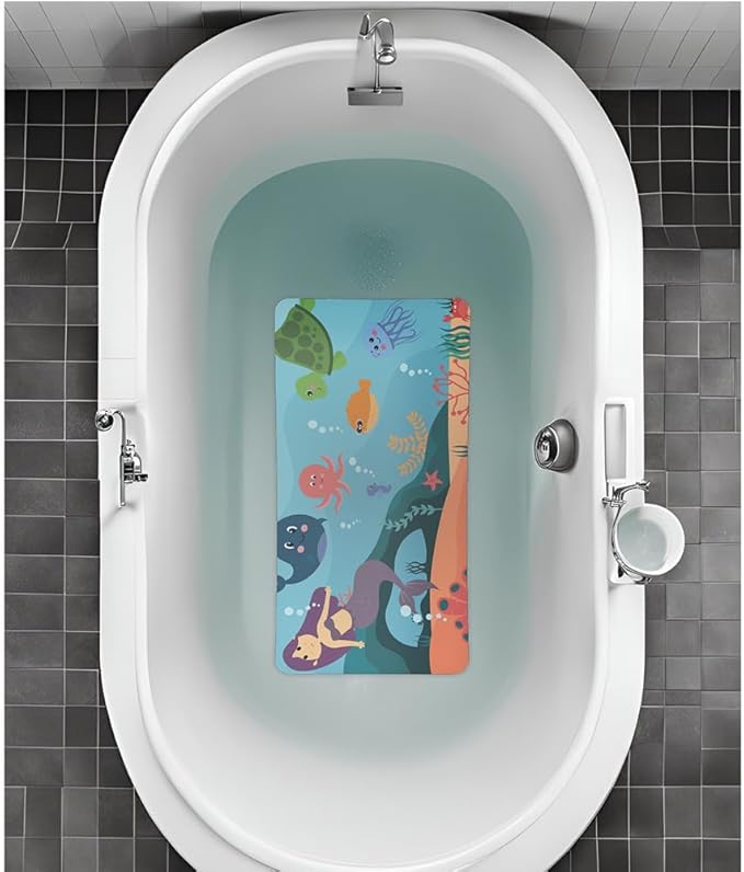Kahuna Grip™ Non-Slip Peel and Stick Bath & Shower Mat - Ocean Friends (14x27)