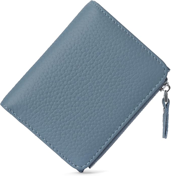 SENDEFN Small Wallets for Women Genuine Leather Slim Pocket Wallet RFID Blocking Bifold Ladies Mini Purse with ID Window