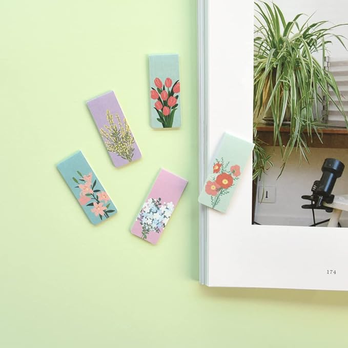 Monolike Magnetic Bookmarks Flower for You ver.1 + ver.2, 10 Pieces