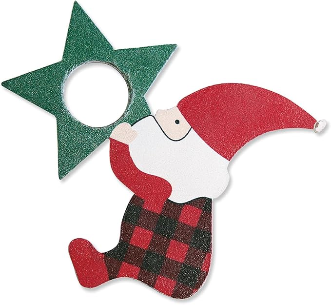 Lillian Vernon Christmas Gnome Advent Calendar Table & Shelf Sitter Sign, Seasonal Tabletop Decorations & Rustic Indoor Home Decor, 16 ¼” Tall, MDF & Metal