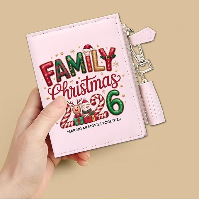 GEEAD Custom Design Small Wallets for Women Bifold Slim Coin Purse Zipper ID Card Holder for Christmas