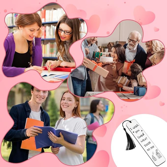 Quimoy Friendship Gifts for Women, Friend Bookmark for Book Lovers, Birthday Gifts for Women Friendship, for Women, for Friends Besties, Bookish Gifts for Women