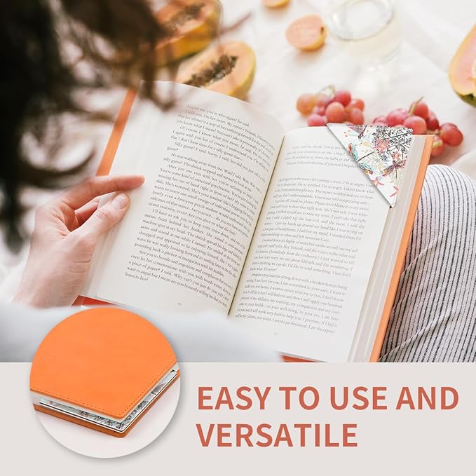 Cute Leather Bookmarks, Fun Triangle Making Corner Bookmark, Book Accessories for Reading Book Lovers, Unbreakable Page Markers for Women Men Cute Colorful Dragonfly