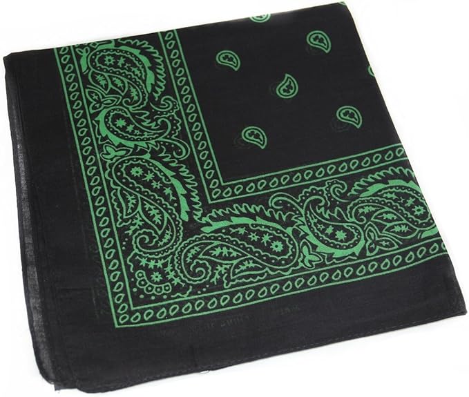 Soophen One Dozen Cowboy Bandanas 100% Cotton 22 x 22 inch