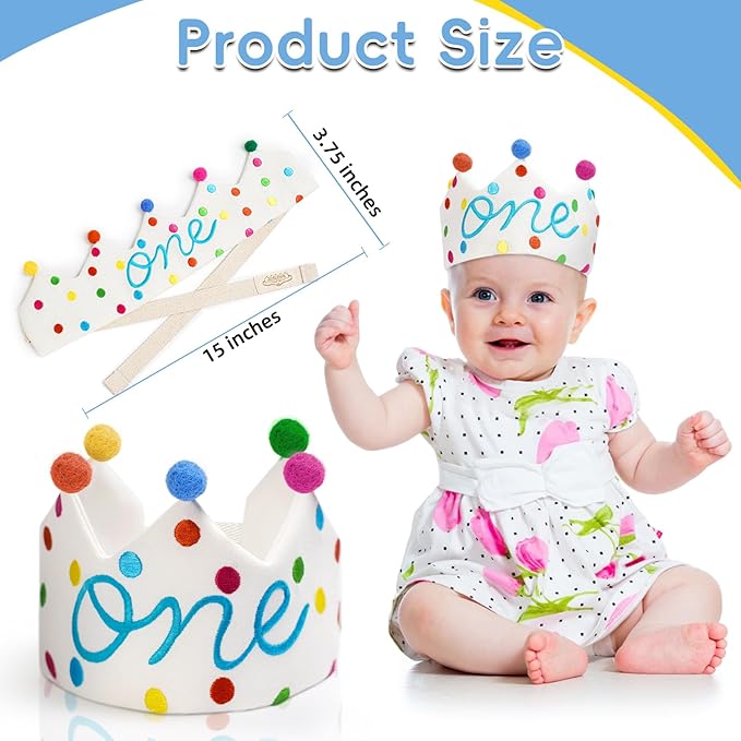 Personalized Hand Embroidered Crown, Customed Birthday Crowns for Kids Birthdays Party, Fit All Ages