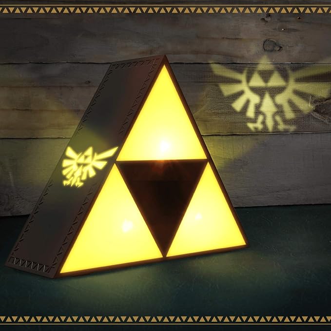Legend of Zelda Triforce Hero Night Light, Projects The Hyrule Crest, Collectible Novelty Gamer Gift for Nostalgist Video Game Enthusiast by Paladone