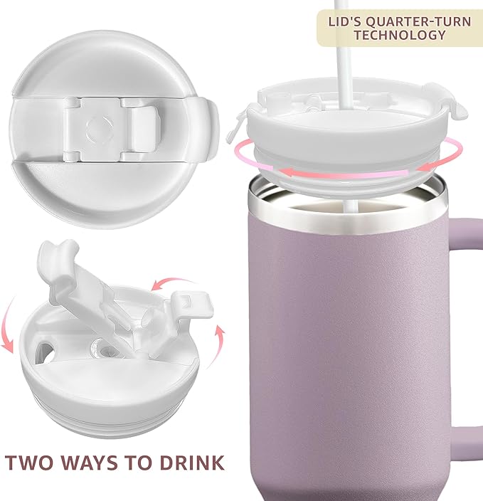 Gifts For Mom - Birthday Christmas Gift for Mom Mama Wife Her Grandma Sister - Mothers Day Gift From Daughter Son Husband - 40oz Tumbler With Handle & Straw Lid - Travel Mug Holder Friendly