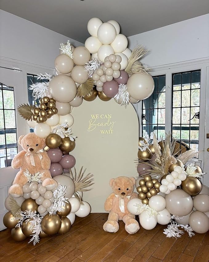 Bezente White Sand Giant Balloons 36 Inch - 8 Pack Jumbo Sand White Large Round Cream Latex Balloon for Birthday Wedding Bridal Shower Gender Reveal Party Decoration