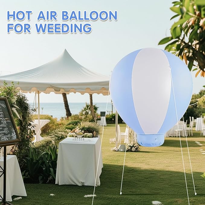 3FT Hot Air Balloon Decorations, Inflatable Baby Showe!Decoration Balloon for Baby Birthday Party weddingExhibitions, Air Pump Inclued (Blue)