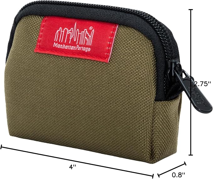 Manhattan Portage Coin Purse With Zipper Closure Pouch Eclectic Colors Credit Card ID Card Jewelry Keys Water Resistant Gift 1000D CORDURA® Everyday Carry