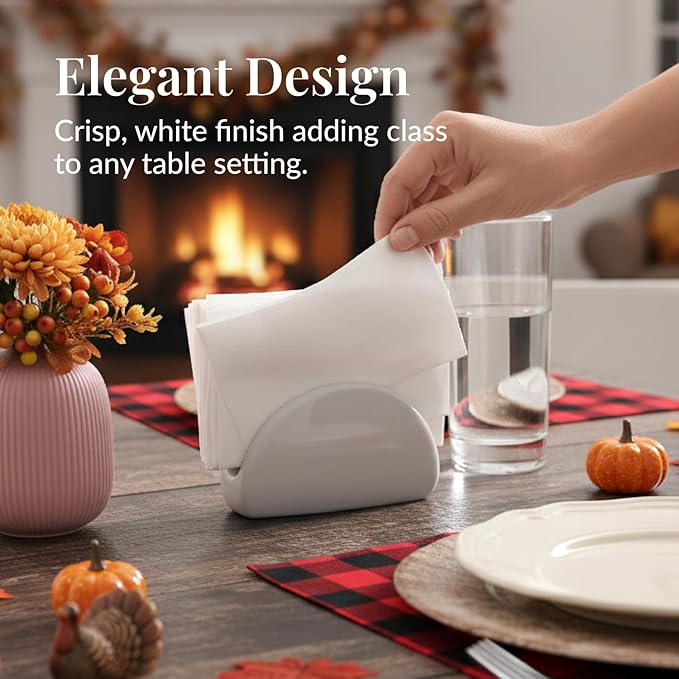 Prestee 50-Pack Paper Towels - 7.8 x 4.25 Inch Soft Linen Feel Paper Napkins - Durable and Absorbent Hand Towels for Bathroom - Disposable Table Napkins for Weddings, Dinners, Christmas, Thanksgiving