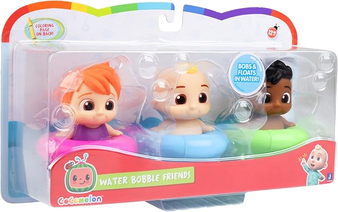 CoComelon Floating Water Toy Set 3-Pack - JJ, Cody, YoYo Figures - Officially Licensed - for Bath Tub, Pool, Swimming - Holiday Christmas Stocking Stuffer Gift for Toddlers, Preschoolers & Kids 18mo+