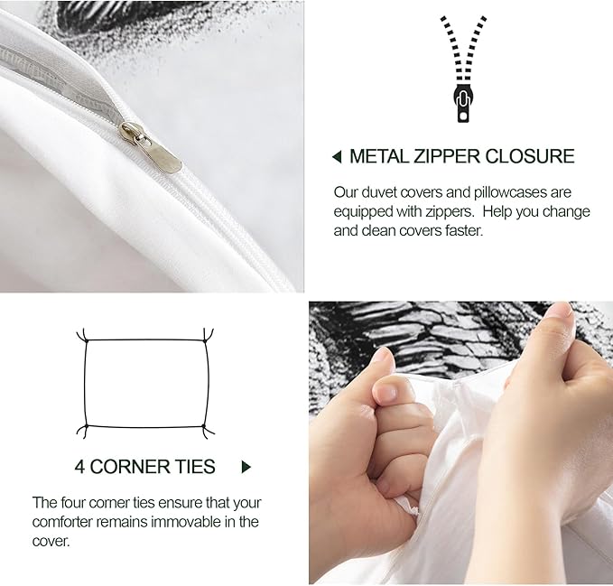 Racing Tire Track Duvet Cover Twin Size Black White Checkered Flag Bedding Set Motorsport Checkered Flag Comforter Set Sporty Motorsport Comforter Cover Soft Microfiber for Bedroom