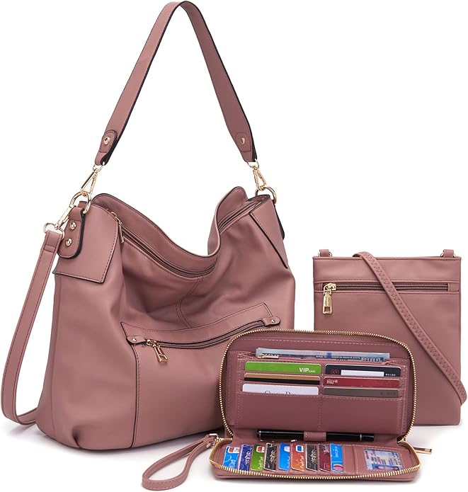 Large Crossbody Bags Ladies Shoulder Handbags Purse and Wallet Set for Women Totes Hobo Purses
