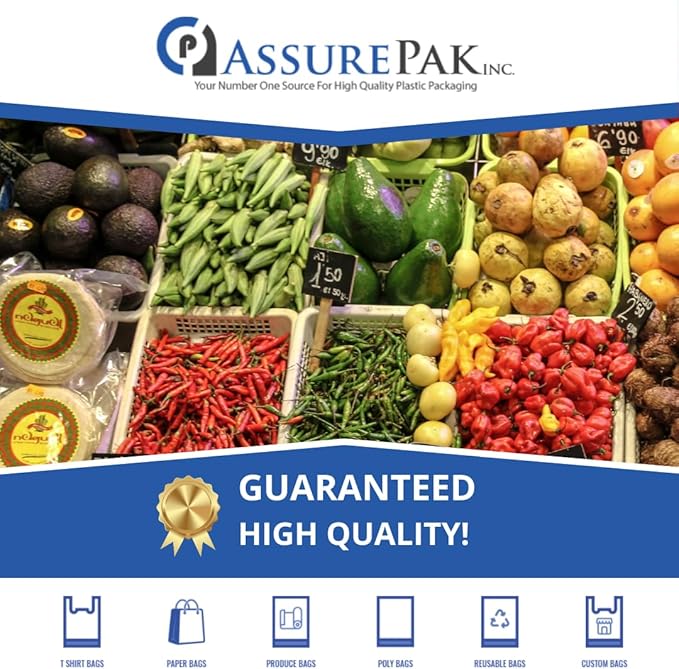ASSUREPAK White PP Non Woven Reusable Bags - 200 Bags - 1/6 BBL 12"X7"X22" - 45 GSM - White - WHT12722PPNWRB45