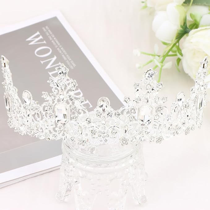 Didder Silver Tiaras and Crowns for Women and Girls Queen Crown Princess Tiara Wedding Birthday Prom Headpiece