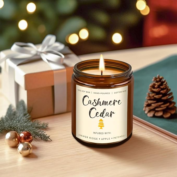 Candles for Home Scented, 6 x 3.5 oz Soy Wax & 150 Hours Long Lasting Fall Candles, Gifts for Women Birthday Thanksgiving Day Merry Christmas