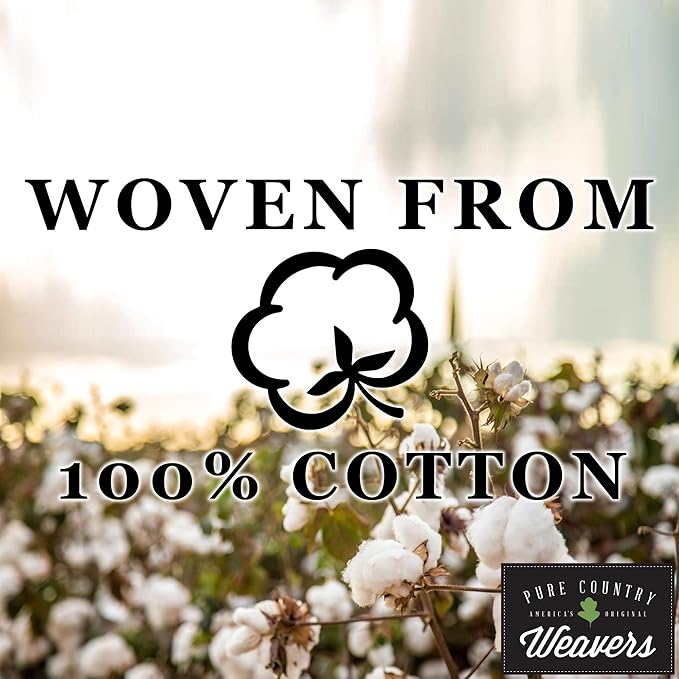 Pure Country Weavers State of Vermont Lap Square Blanket - Gift Tapestry Blanket Throw Woven from Cotton - Made in The USA (54x54)