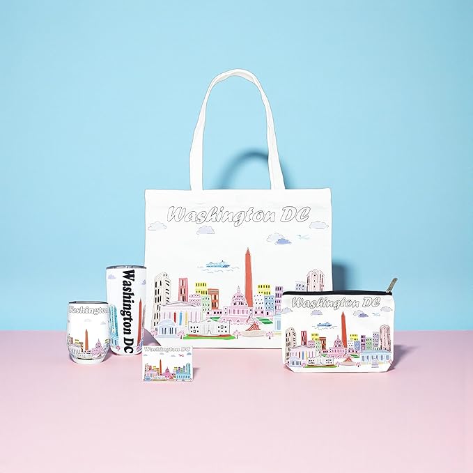 City Themed Artwork Magnet Collection by Beary Blu - Designed in The USA, Collectible Souvenirs Gifts 2.5" x 3.5" (Washington DC)