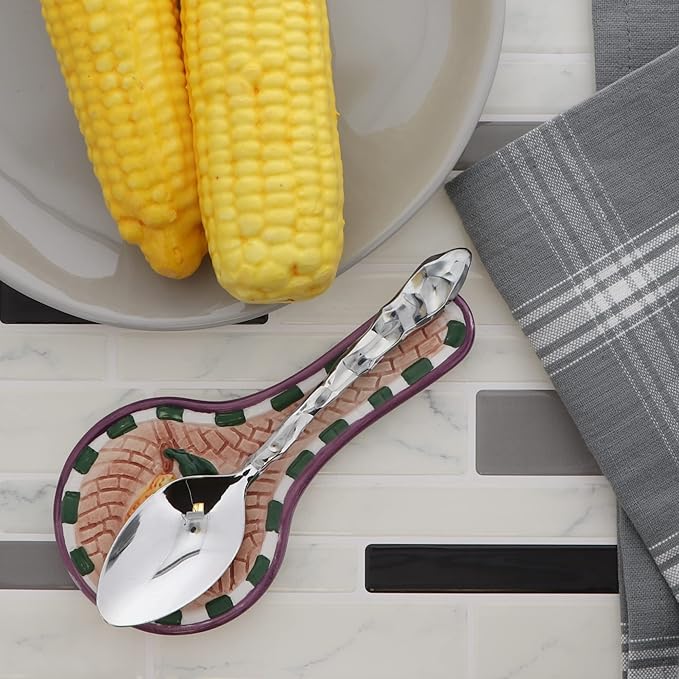 Ceramic Spoon Rest Lemon Kitchen Décor Teaspoon Tea Bag Rest - Set of 3