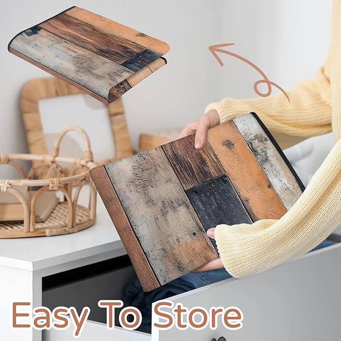 Half Round Door Mat Rural Plank Non Slip Bath Mats Absorbent Front Porch Rugs Shower Mat for Living Room Bedroom Kitchen Bathroom Floor Home Decor