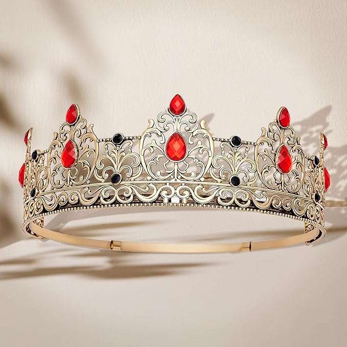 King Crown & Birthday Sash for Birthday Prom Party, Prom Decoration Gifts for Men, Costume Wedding Halloween
