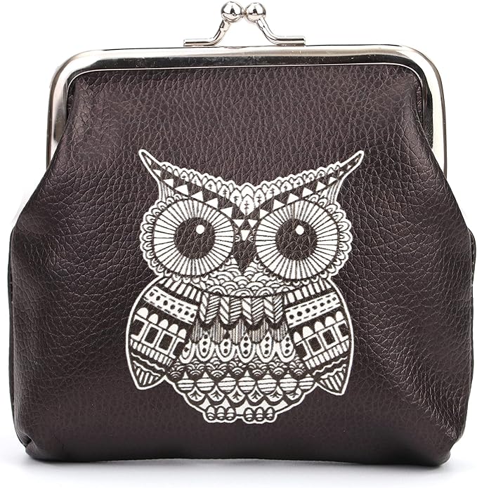 CONCISE Coin Purse Vintage Bag Lock Wallet Buckle Kiss Lock change purse leather coin purse change holder wallet coin