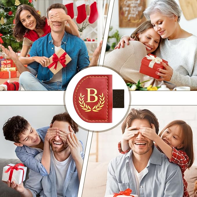 Personalized Leather Magnetic Bookmark with Pen Holder, Custom Bygone Mark Bookmark with Pen Holder, Custom Bookmarks with 26 Letters for Reading Women, Men, Teachers, Book Lovers(Blue,Z)