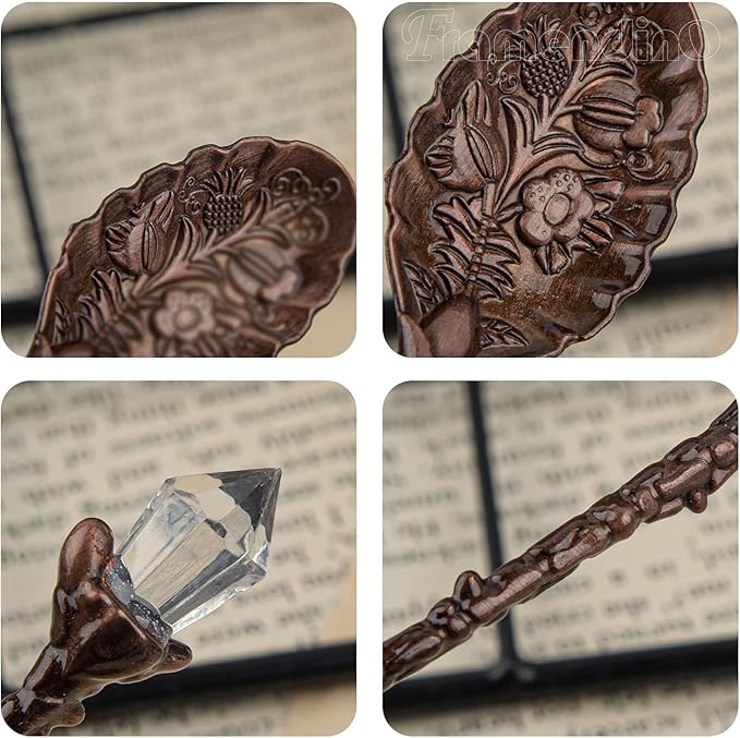 Framendino, 50 Pack Retro Coffee Spoons Vintage Crystal Alloy Tea for Home Kitchen Office