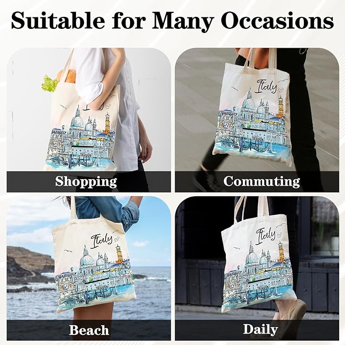 Canvas Tote Bag Gift - Funny Reusable Cloth Bags Vintage Totes Gifts for Women Shopping Grocery Lover Books Reader