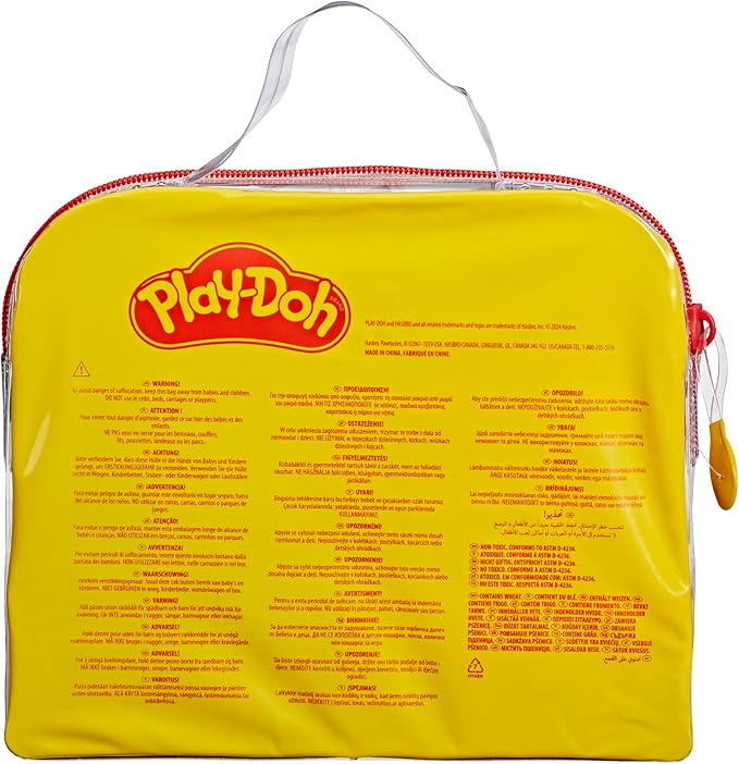 Play-Doh Starter Set 9-Piece Kit with Storage Tote & 4 Modeling Compound Cans, Arts and Crafts for Kids, Back to School Classroom Supplies, Preschool Toys, Ages 3+