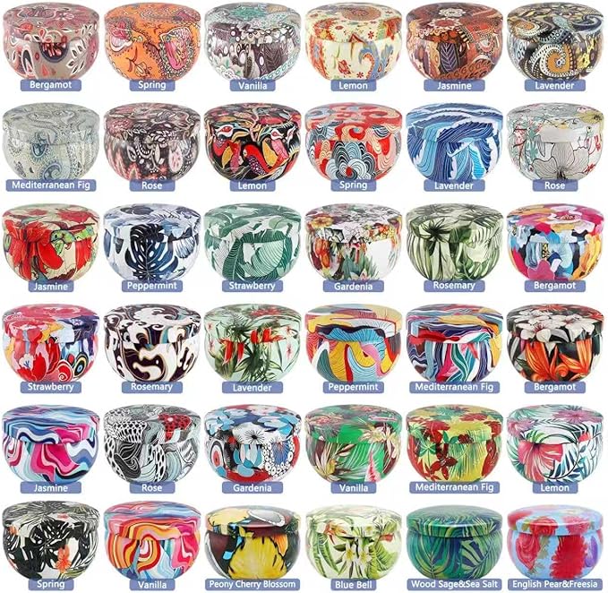 Scented Candles Gifts Set 36 Pack Soy Wax Travel Tin Jar Candles for Home 2.5 OZ for Mom for Christmas, Home Scented Decoration Relaxation, Thanksgiving, Mother's Day.