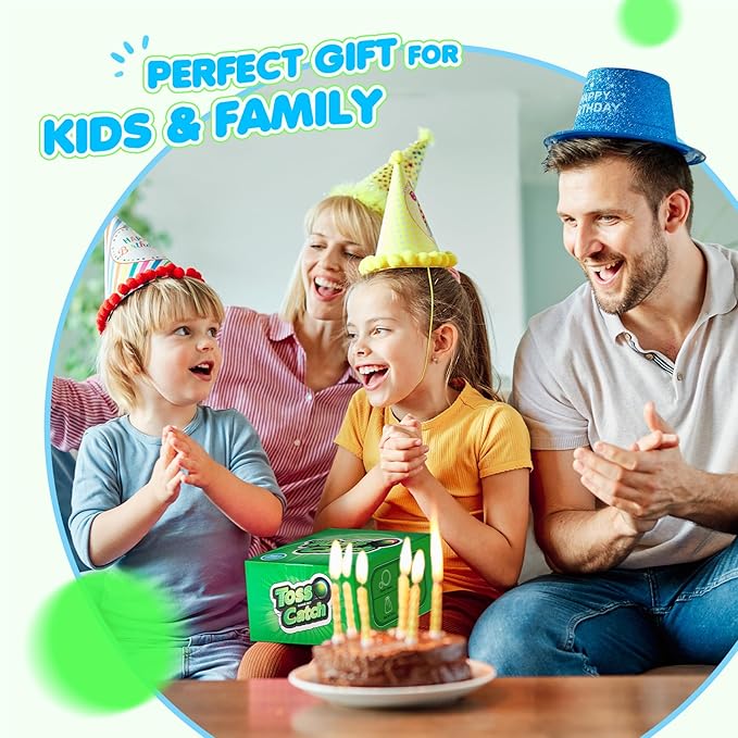 Toss and Catch Ball Set Upgraded - Family Games Kids Toys for Stocking Stuffers - Water-Resistant Great for Beach Pool Yard - Christmas Toys Gift for Boys Girls Teens 3 4 5 6 7 8 9 10 11 12+ Years
