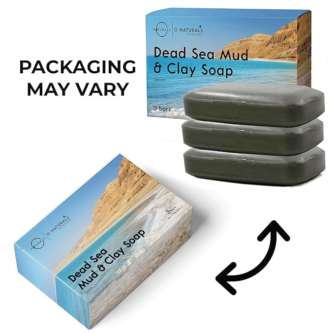 O NATURALS 3-Pack Organic Soap Bar 4oz each Set - 100% Vegan Cold Process Body Wash Scented Premium Essential Handmade Soap - Natural Soaps for Men Women, Face, Body - Dead Sea Mud and Clay