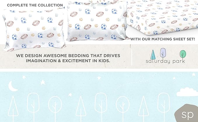 Saturday Park Vintage Stripe Full/Queen Duvet Cover & Sham Set - 3 Piece 100% Organic Cotton Duvet Set - GOTS & Oeko-TEX Certified