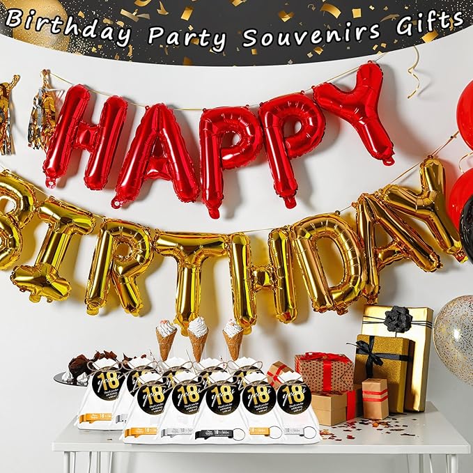Dandat 54 Sets 18th Birthday Party Favors for Guests Birthday Beer Opener Keychain Cheers to 18 Bottle Opener Keychain with Thank You Cards and Gift Bags for Anniversary Wedding Party Favors